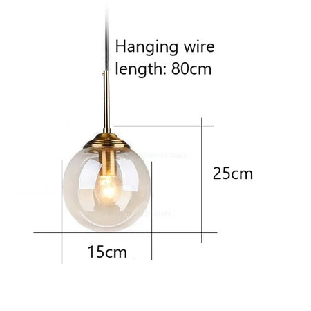 Pendant Light - Nordic Gray Glass Ball Island Pendant Lamp SW-36210678 - SWEET-LIGHTS
