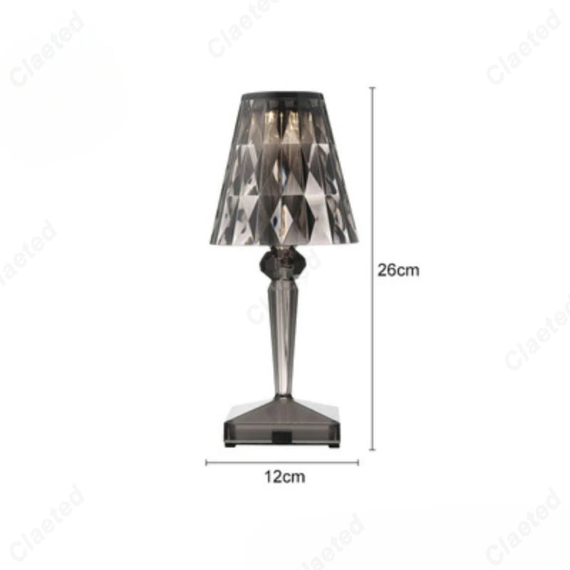 Table Lamp - LED Acrylic Diamond Crystal Decorative Desk Lamp USB Charging Touch Nightlight SW-36210457 - SWEET-LIGHTS