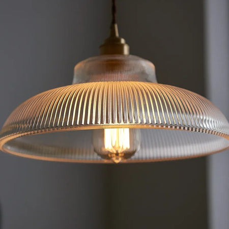 Pendant Light - Japanese Brass Semicircular Glass Chandelier for Bedroom and Dining Room SW-36210456 - SWEET-LIGHTS