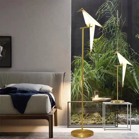 Floor Lamp - Perch Light LED Designer Gold Origami Bird Lamp SW-36210345 - SWEET-LIGHTS