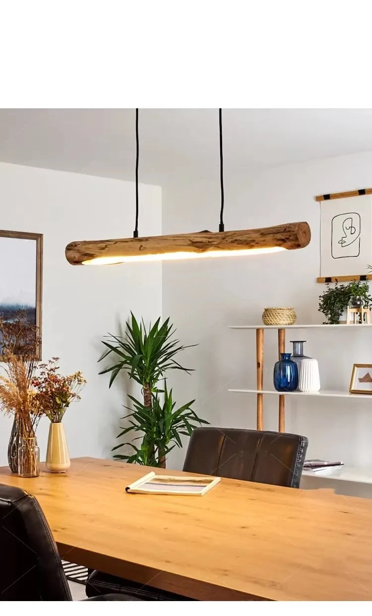 Pendant Light - Morden Style LED Minimalist Wooden Lamp Cord Adjustable SW-36210354 - SWEET-LIGHTS
