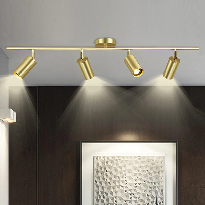 Ceiling Light - Fumi Modern Luxury Gold Track Spotlights Flush Mount Ceiling Fixture GU10 SW-36210345 - SWEET-LIGHTS