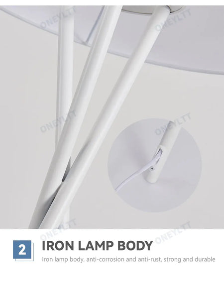 Floor Lamp - Scandinavian Fabric Led Tripod Design Light SW-36210347 - SWEET-LIGHTS