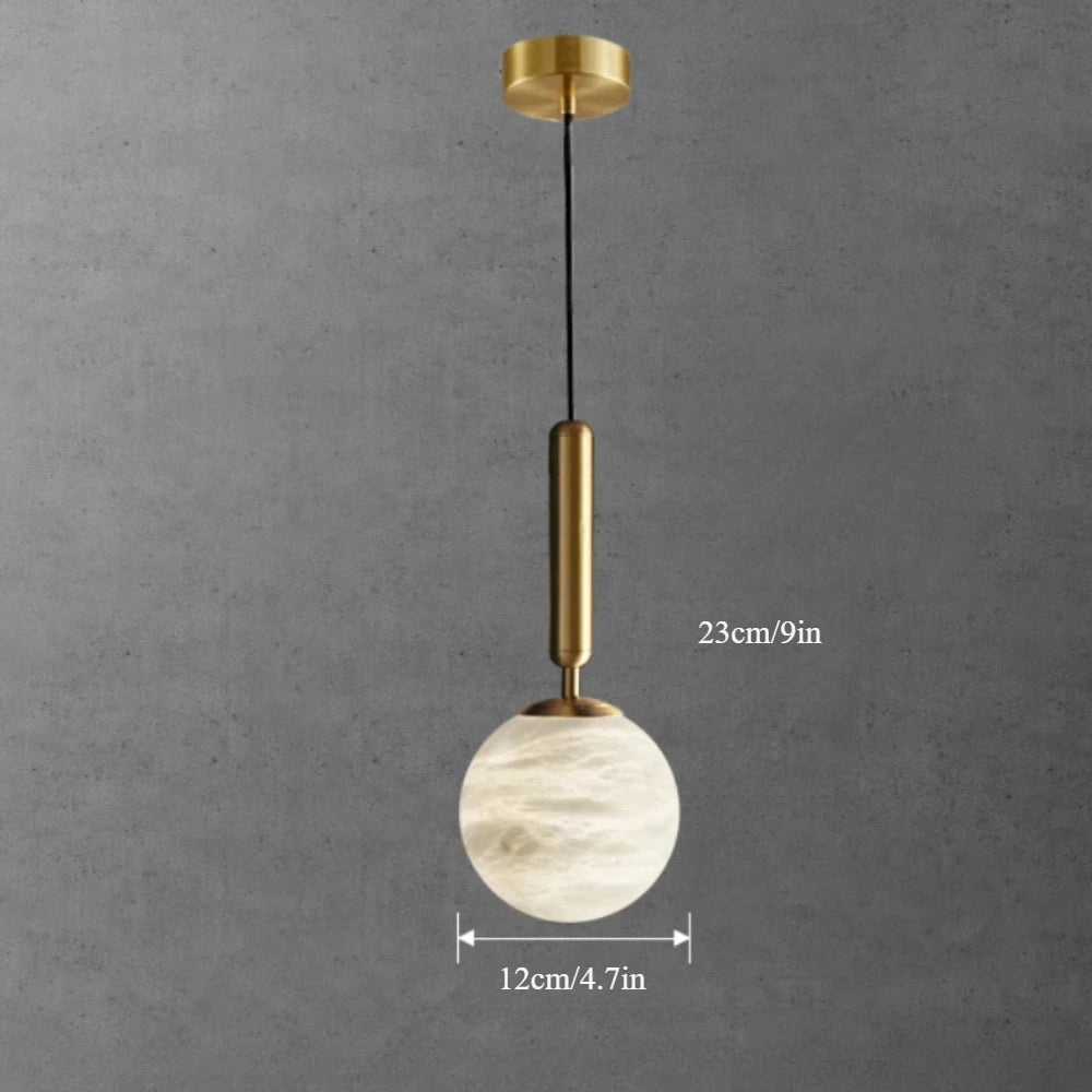 Pendant Light - Modern Marble All Copper Single Head Lamp SW-36210789 - SWEET-LIGHTS
