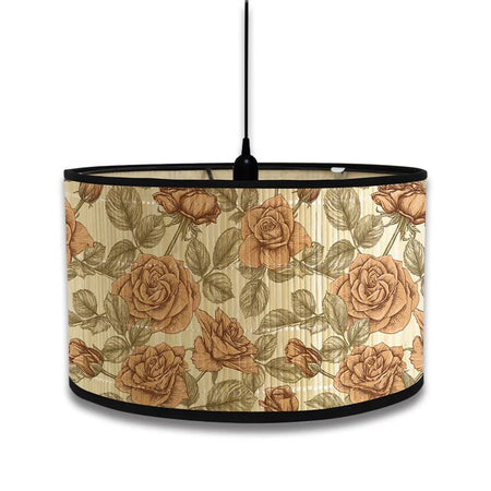 Lampshade - Nordic Style Green Plant Pattern Bamboo Art SW-36210457 - SWEET-LIGHTS