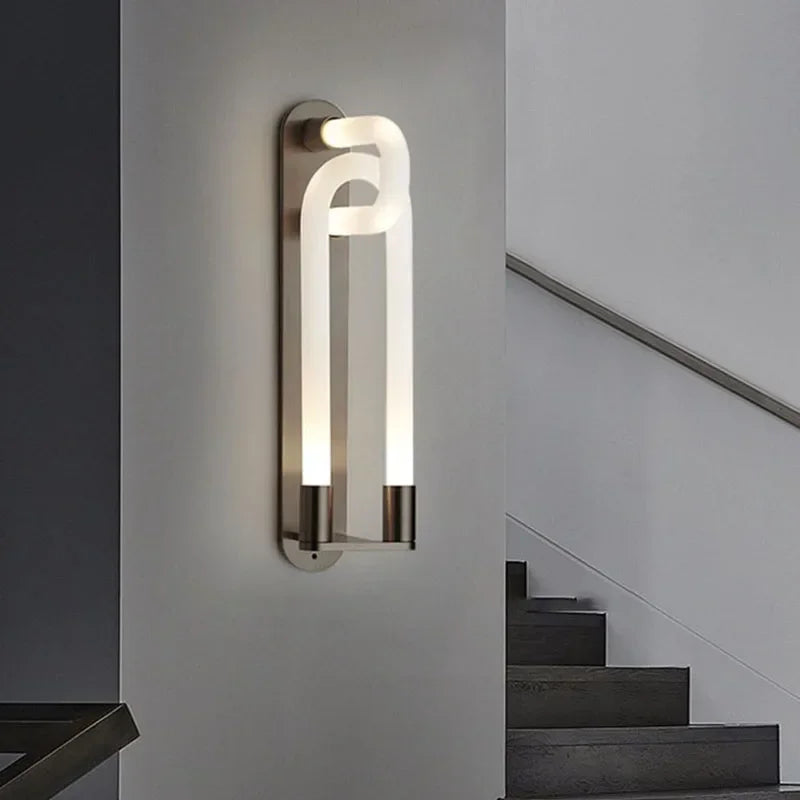 Wall Light - Nordic Art Design LED Wall Lights Gold Black Metal White Acrylic Tube Home Deco Wall Decor SW-36210478 - SWEET-LIGHTS