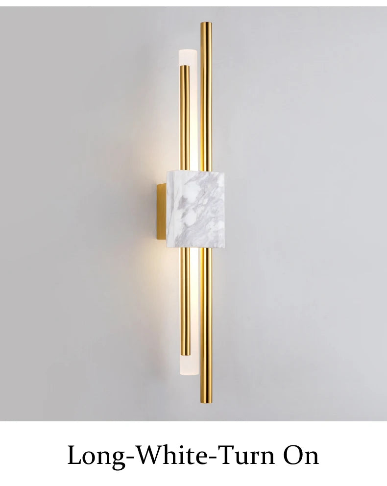 Wall Light - Green Marble Luxury Golden Decor Bedside Lamp Led 8W SW-36210345 - SWEET-LIGHTS