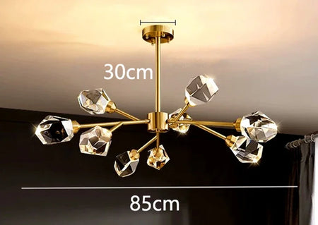 Pendant Light - Nordic All-Copper Molecular Chandelier LED SW-36210347 - SWEET-LIGHTS