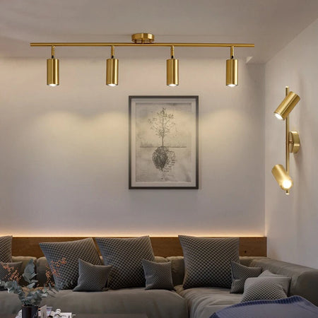 Ceiling Light - Fumi Modern Luxury Gold Track Spotlights Flush Mount Ceiling Fixture GU10 SW-36210345 - SWEET-LIGHTS