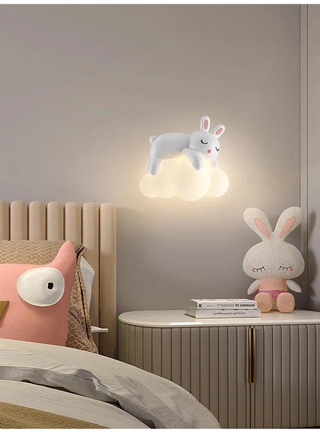 Children Lighting - White Clouds Bear Wall Lamps LED Children's Room Lamp Modern Warm Decor SW-36210345 - SWEET-LIGHTS