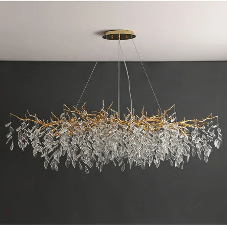 Chandelier - Luxury Gold Crystal LED Pendant Lamp Indoor Villa Lighting SW-36210457 - SWEET-LIGHTS