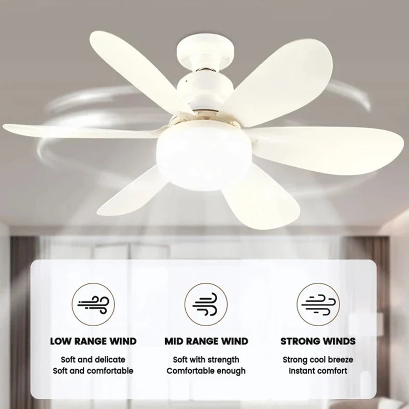 Fans - Smart 2 In 1 Ceiling Fan With Remote Control Energy-saving Lighting E27 SW-36210345 - SWEET-LIGHTS