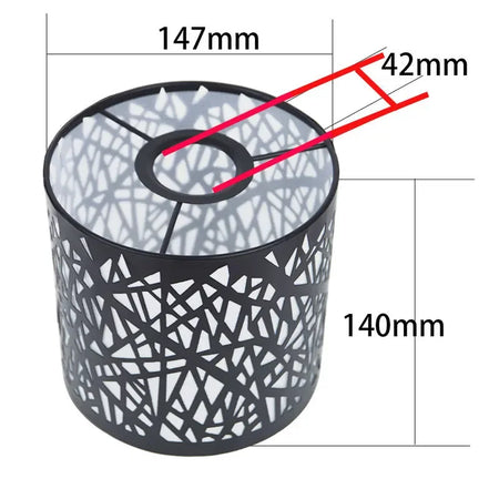 Lampshade - 150mm Modern Cylinder Metal Lampshade with Cutout Design SW-36210457 - SWEET-LIGHTS