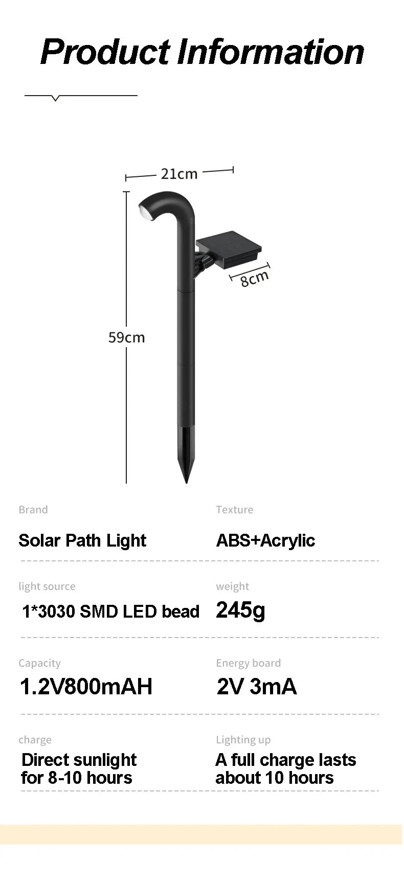 Outdoor Light - 1-4 Pcs Solar LED Super Bright Spotlight IP55 Waterproof Path Light for Garden Decor SW-36210457 - SWEET-LIGHTS