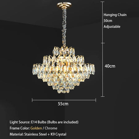 Chandelier - Luxury Crystal Big Chandeliers for Living Room Decor Modern Art Designer Luminaire Hight Ceiling Pendant Home Lamps Hall SW-36210927 - SWEET-LIGHTS