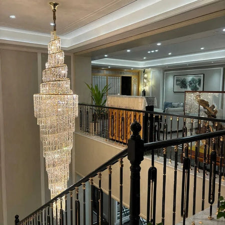 Chandelier - Villa Hollow Duplex Crystal Pendant Light Luxury SW-36210457 - SWEET-LIGHTS