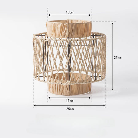 Lampshade - Retro Pendant Lamp Hand Woven Paper Rope SW-36210467 - SWEET-LIGHTS
