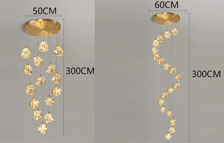 Chandelier - Nordic Home Decoration Stair Chandelier 6-30 Heads SW-36210347 - SWEET-LIGHTS