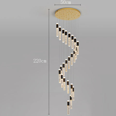 Pendant Light - Modern Crystal Stair Chandelier LED Indoor Lighting SW-36210457 - SWEET-LIGHTS