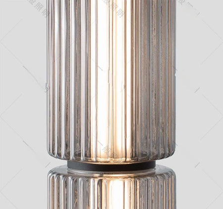Pendant Light - Restaurant Long Stripe Smoke Gray Glass LED Lamp SW-36210456 - SWEET-LIGHTS