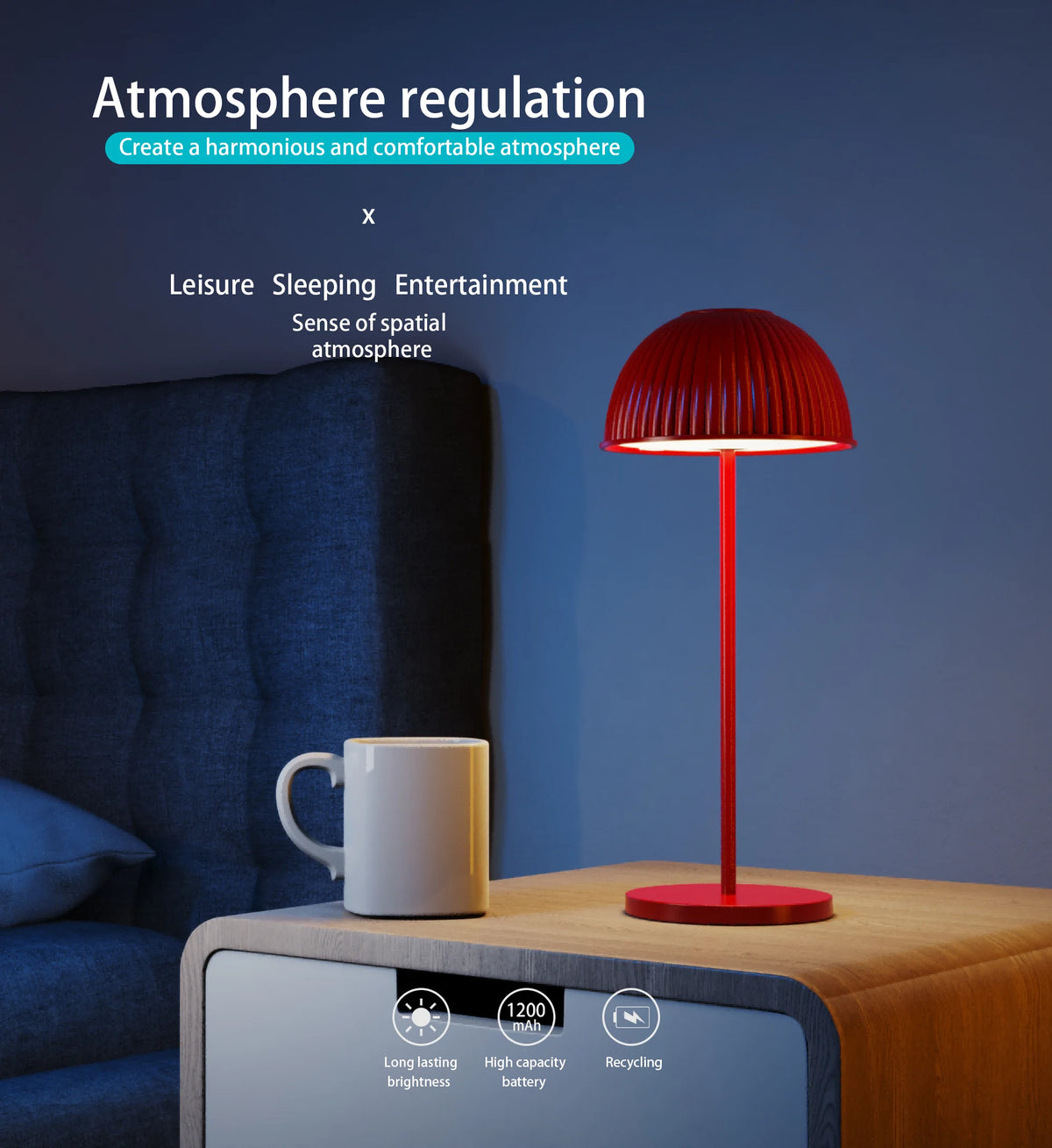 Table Lamp - Modern Luxury Cordless LED Rechargeable Night Light SW-36210478 - SWEET-LIGHTS