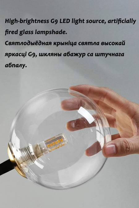 Pendant Light - Nordic LED Chandelier Clear Glass Ball Art Decor SW-36210457 - SWEET-LIGHTS