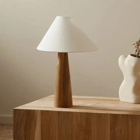 Floor Lamp - Japanese Wabi-sabi Retro Natural Wood Fabric Shade LED Light SW-36210234 - SWEET-LIGHTS