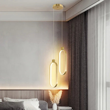 Pendant Light - Modern LED Black Gold Circular Chandelier SW-36210789 - SWEET-LIGHTS