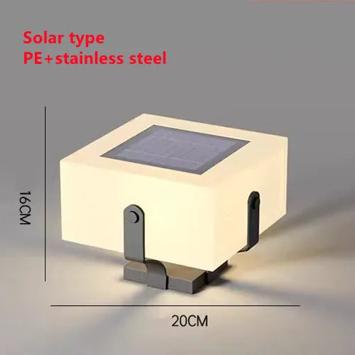 Outdoor Light - Stainless Steel Solar Column Head Pillar Lamp Outdoor Waterproof Garden Light SW-36210478 - SWEET-LIGHTS
