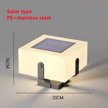 Outdoor Light - Stainless Steel Solar Column Head Pillar Lamp Outdoor Waterproof Garden Light SW-36210478 - SWEET-LIGHTS