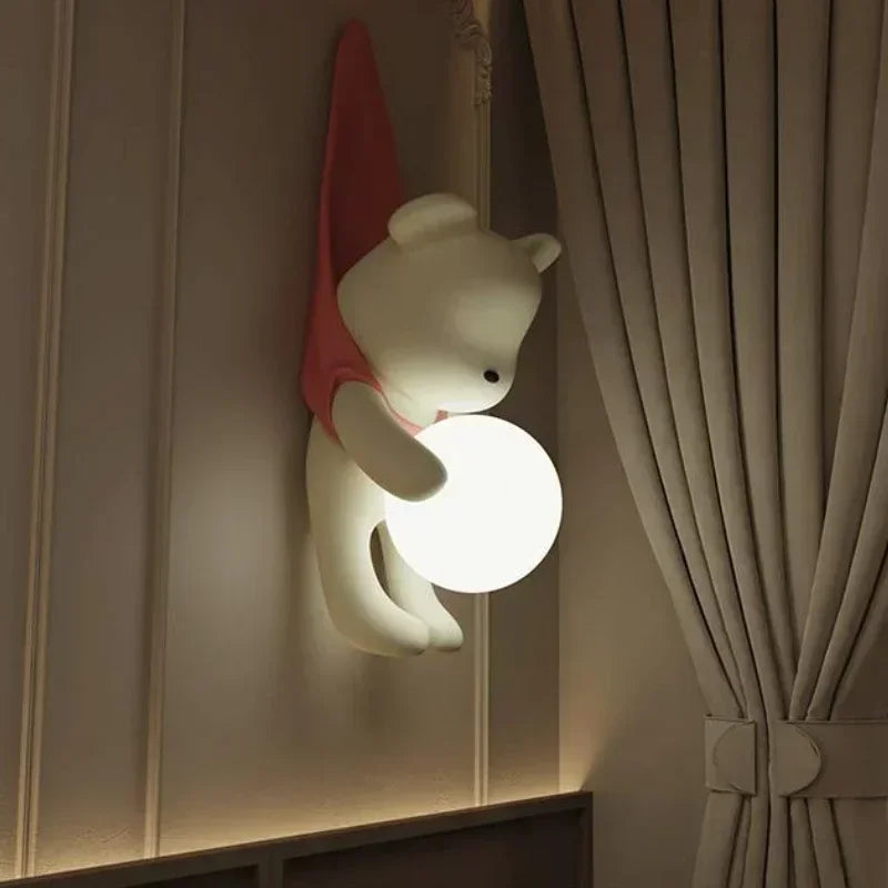Children Lighting - SANDYHA Modern Resin Wall Lamp Cute Bear Design SW-36210578 - SWEET-LIGHTS