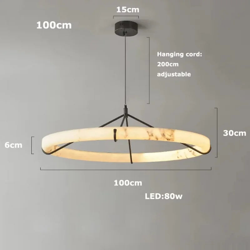 Pendant Light - LED Dimmable Natural Marble Chandelier SW-36210497 - SWEET-LIGHTS