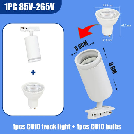 Spotlight - Led GU10 Track Light Rail Ceiling Spot Fixture SW-36210897 - SWEET-LIGHTS