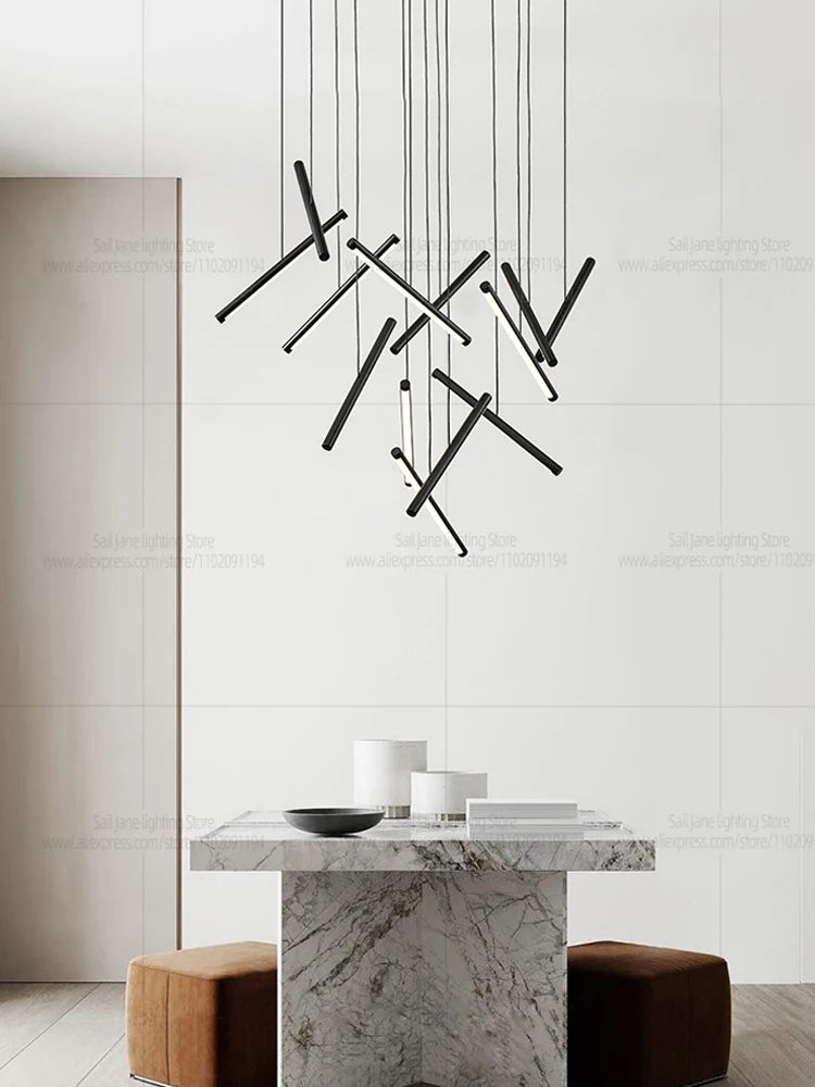 Pendant Light - Minimalist Living Room Long Strip Chandelier SW-36210345 - SWEET-LIGHTS