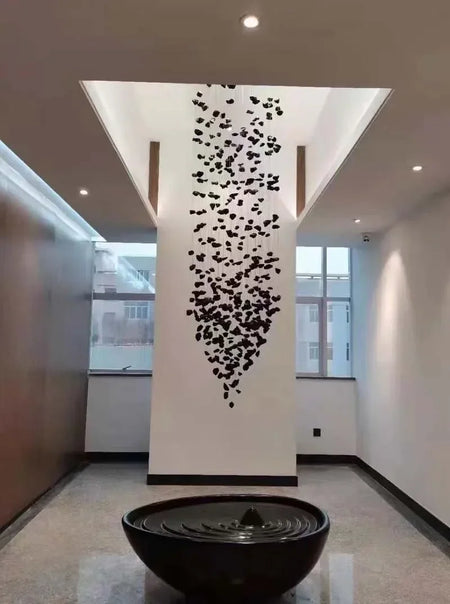 Chandelier - Modern Stone Crystal LED Chandelier Large Luxury Staircase Living Room Light Fixture SW-36210457 - SWEET-LIGHTS