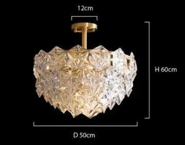 Chandelier - Modern Snow Glass Luxury for High-End Villa SW-36210478 - SWEET-LIGHTS