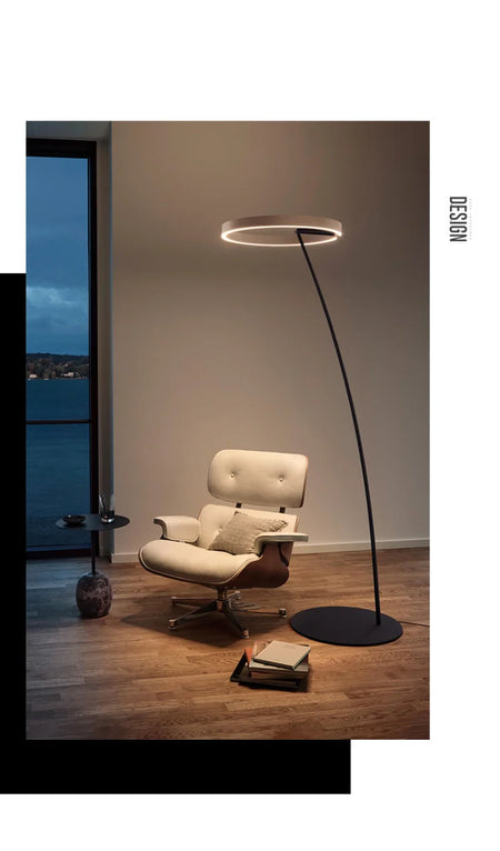 Floor Lamp - Italian Arc Gold Black LED Fishing Ring Light SW-36210829 - SWEET-LIGHTS
