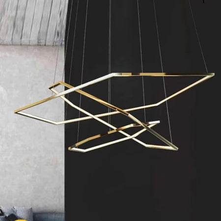 Pendant Light - Modern Luxury Gold Hexagon LED Chandelier SW-36210578 - SWEET-LIGHTS