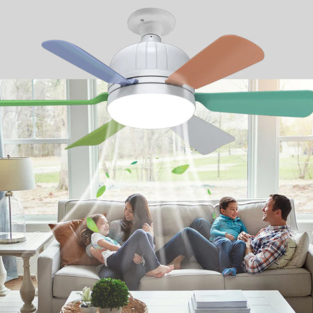 Fans - Smart Remote Controlled E27 Ceiling Fan Light with Timer SW-36210347 - SWEET-LIGHTS