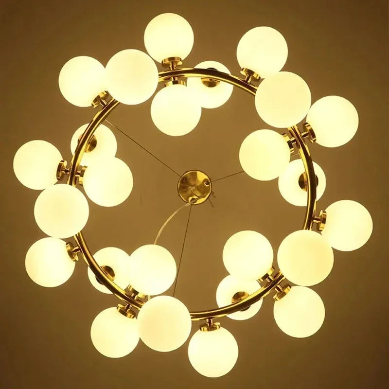 Pendant Light - Nordic LED Glass Ball Chandelier Gold Black Home Decor Lamp SW-36210234 - SWEET-LIGHTS
