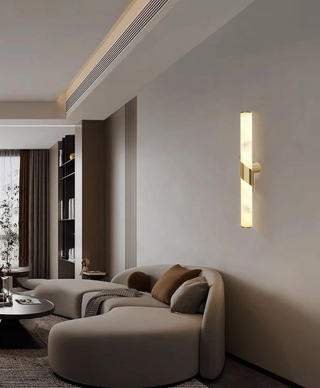 Wall Light - Art Deco Natural Marble Dimmable Copper LED Sconce SW-36210789 - SWEET-LIGHTS