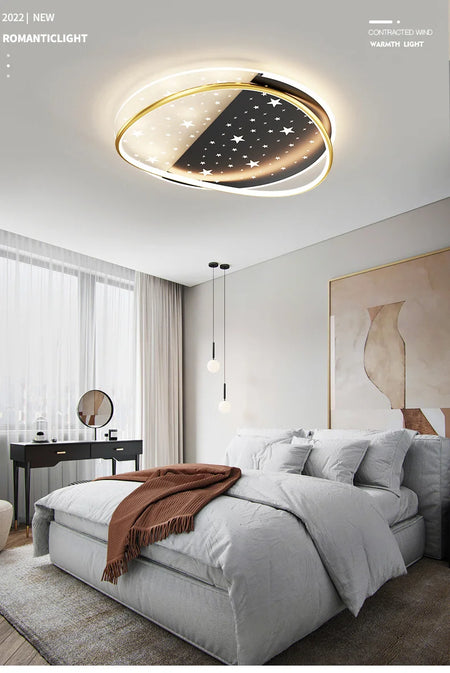 Ceiling Light - New Modern LED Black/Gold with Remote Control SW-36210678 - SWEET-LIGHTS