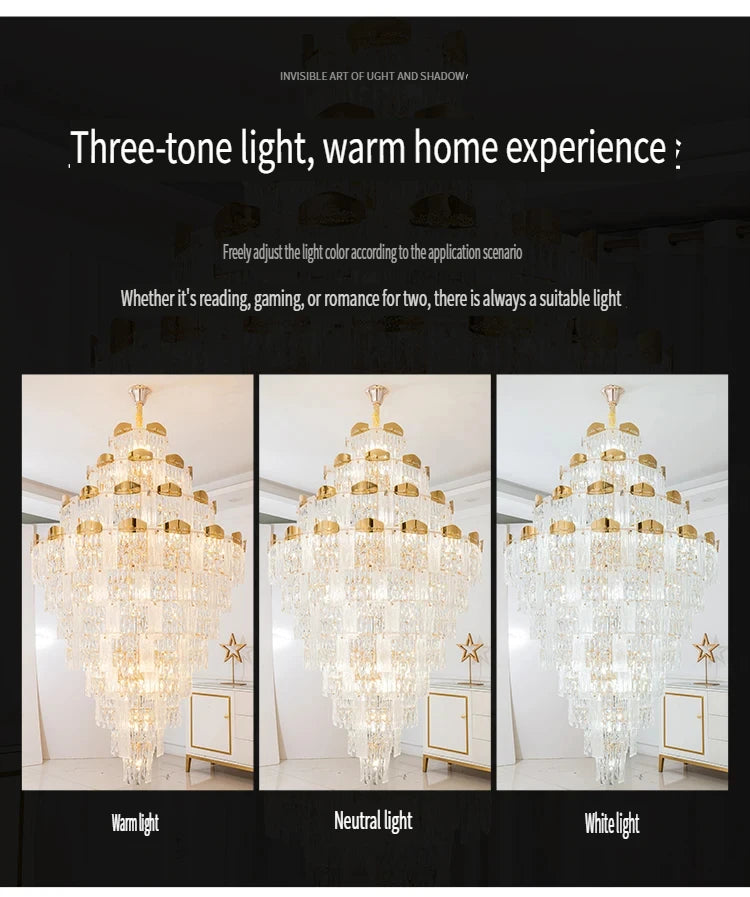 Chandelier - French Duplex High-End Crystal Lights For Luxury Living Room SW-36210789 - SWEET-LIGHTS