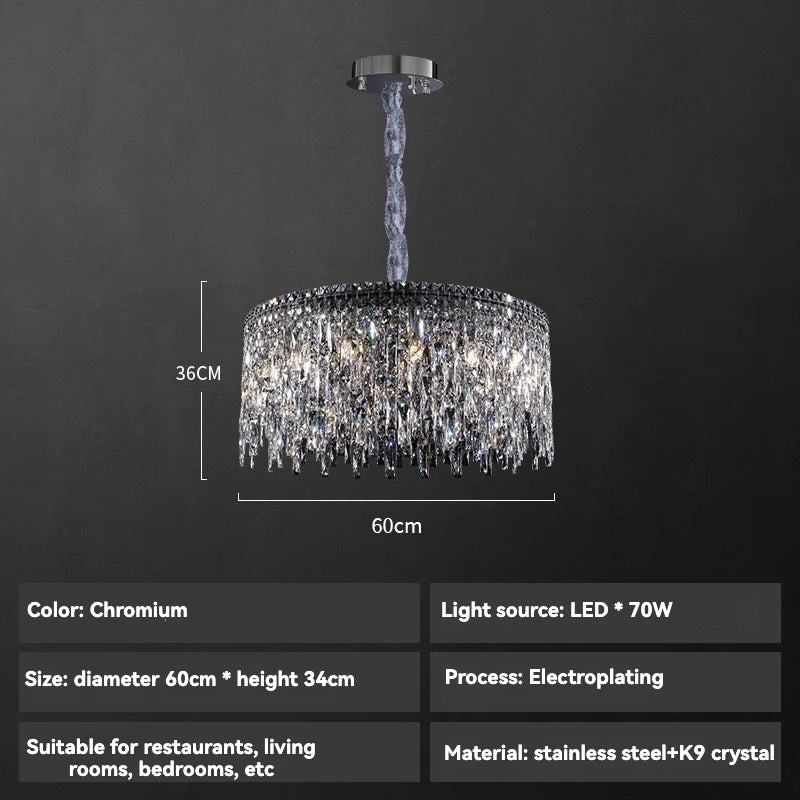 Chandelier - Italian Milan Luxury Crystal Hanging Lamp For Dining Room Hotel Villa Decor SW-36210456 - SWEET-LIGHTS