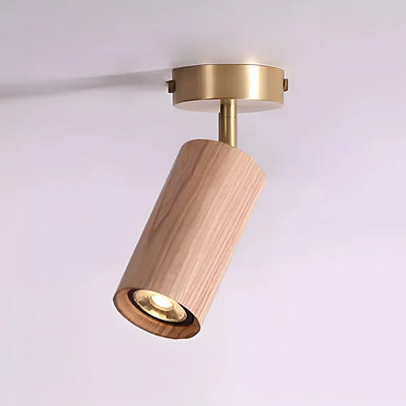 Spotlight - Walnut Wood Brass Spotlight Ceiling Light Fixture for Living Room, Dining Room, Kitchen Island, Corridor, Bedroom SW-36210436 - SWEET-LIGHTS