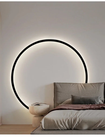 Wall Light - Minimalist Circle Background LED Wall Lamp Indoor Decor Living Room Wall Sconces Bedside Lighting SW-36210456 - SWEET-LIGHTS