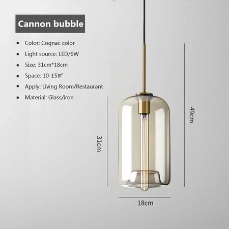 Pendant Light - Nordic LED Glass Chandelier Multi Head for Dining Room Living Room Bedroom Cafe SW-36210578 - SWEET-LIGHTS