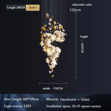 Chandelier - Loft Hanging Crystal Pendant Light for Modern Luxury Hotel Lobby Living Room SW-36210578 - SWEET-LIGHTS