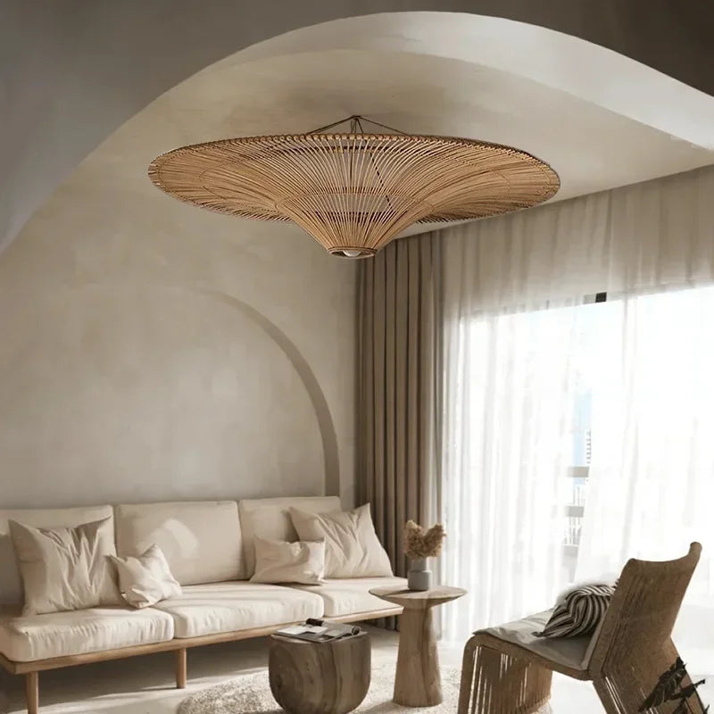 Pendant Light - Wabi Sabi Japanese Rattan Wicker Chandelier SW-36210987 - SWEET-LIGHTS