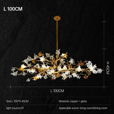 Chandelier - Style Vintage Copper Flower LED Light SW-36210458 - SWEET-LIGHTS
